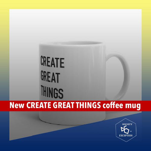 coffee mug limited edition typographic